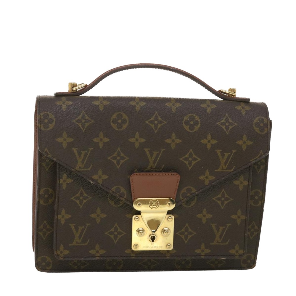 Louis Vuitton Tan Monogram Shoulder Bag with Gold Hardware